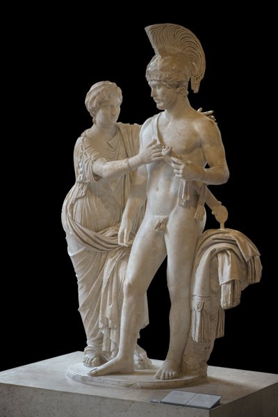 Imperiales Paar in Mars und Venus (zwischen 120 und 140 n. Chr.) Skulptur von Roman Roman