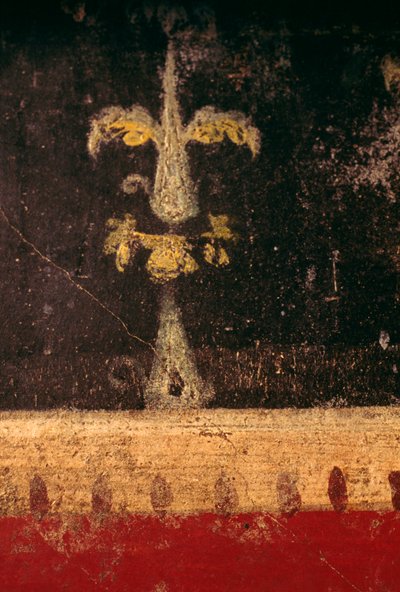 Dekoratives Element, Detail aus Fresko im Triclinium des Hauses der Vettii, Pompeji (UNESCO-Welterbe) von Roman Roman