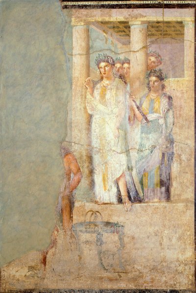 Fresko, das Iphigenie in Tauris darstellt, aus dem Haus des Caecilius Iucundus, Pompeji von Roman Roman