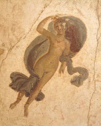 Fresko, das den Frühling darstellt, aus dem Haus der Liebenden, Pompeji, Kampanien, römische Zivilisation von Roman Roman