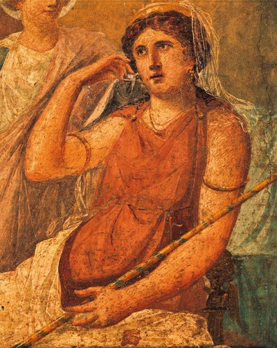 Hera, Detail des Freskos Folter von Issone, Haus der Vettii, Pompeji, Kampanien, Römische Zivilisation von Roman Roman