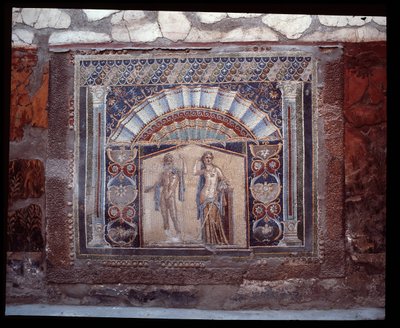 Neptun und Amphitrite. Wandmosaik aus dem Triclinium des Casa di Nettuno e Anfitrite, 5. Jahrhundert v. Chr. - 1. Jahrhundert n. Chr. von Roman Roman