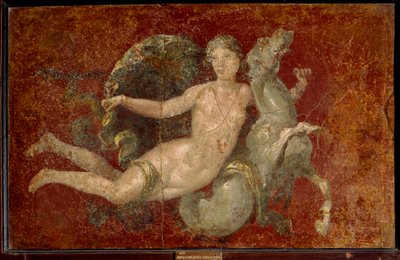 Römische Kunst: Eine Frau reitet auf einem Seepferdchen von Roman Roman