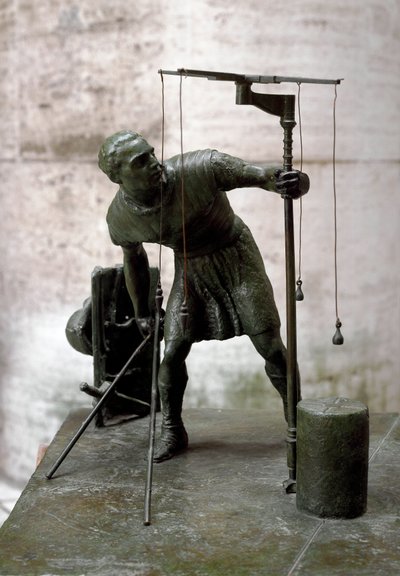 Römische Kunst: „Der Gromatiker“ (Bronzeskulptur) von Roman Roman