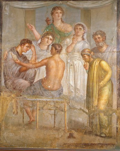 Römische Zivilisation. Admetus und Alcestis, Fresko aus der Basilika von Ercolano von Roman Roman