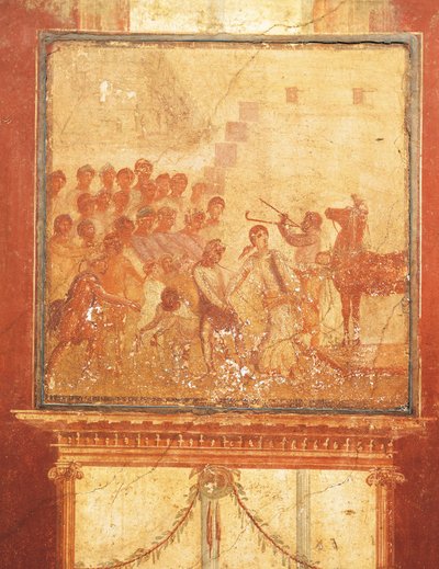 Trojanisches Pferd, Fresko aus dem Haus des Menander, Pompeji, Kampanien, römische Zivilisation von Roman Roman