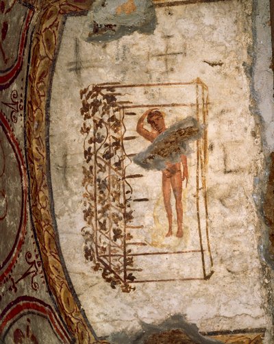 Jugend, Spalier und Reben, 3.-5. Jahrhundert n. Chr. (Fresko) von Roman Roman