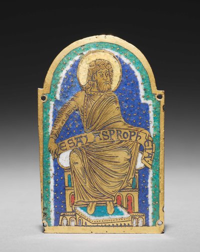 Plakette: Sitzender Prophet von einem Reliquienschrein: Esais von Romanesque