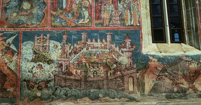 Belagerung von Konstantinopel durch Sultan Mehmet II. im Jahr 1453 von Romanian School