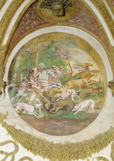 Kammer der Winde, Hirsch- und Wildschweinjagd von Romano Giulio
