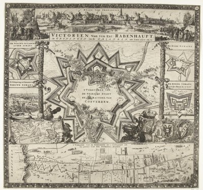 Siege von Rabenhaupt in Groningen in den Jahren 1672-1673 von Romeyn de Hooghe (attributed to)