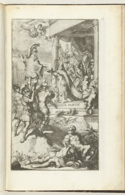 Titelblatt für den zweiten Teil von Guerres de Flandres von Romeyn de Hooghe (attributed to)
