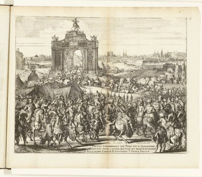 Feierlicher Einzug von Farnese nach der Befreiung von Paris, 1590 von Romeyn de Hooghe