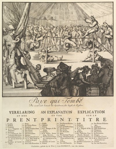 Paye qui Tombe: Die eerst valt betaelt de Speelman, die laest, de Kosten Der Fall der .... von Romeyn de Hooghe