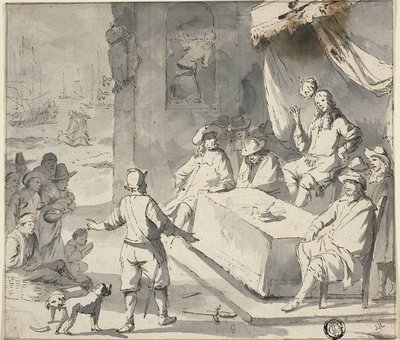 Szene aus der niederländischen Geschichte: Bittsteller vor dem Herrscher von Romeyn de Hooghe