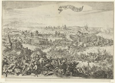 Schlacht bei Seneffe, 1674
Beschreibung des furiosen Angriffs der Franzosen auf das Gepäck der Alliierten von Romeyn de Hooghe