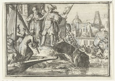 Titelblatt für das Pamphlet: De Geschooren Hoop, 1702 von Romeyn de Hooghe
