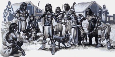 Indianer mit zwei weißen Kindern von Ron Embleton
