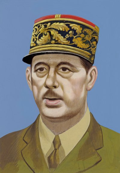 Porträt von Charles De Gaulle von Ron Embleton