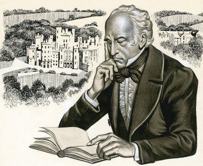 Unbekannter Autor mit Haus im Hintergrund von Ron Embleton