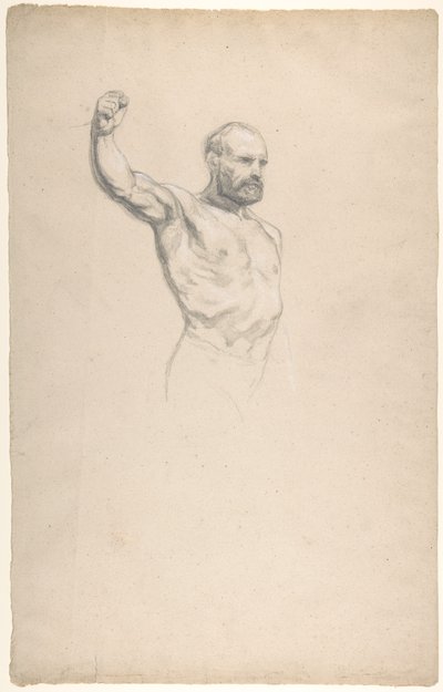 Bärtige, barbusige männliche Figur, Studie für "Der Pferdemarkt" von Rosa Bonheur