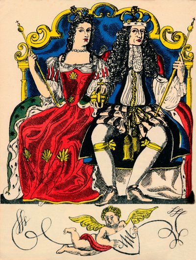 Wilhelm III. und Maria II., König und Königin von Großbritannien und Irland ab 1688, 1932 von Rosalind Thornycroft