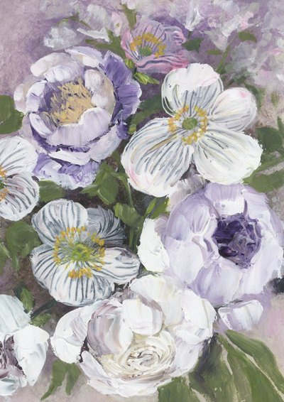 Lavendelweiße Blumen von Rosana Laiz Blursbyai