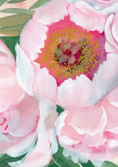 Rosa Pfingstrosenblüte von Rosana Laiz Blursbyai