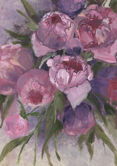 Rosa Pfingstrosenstrauß von Rosana Laiz Blursbyai