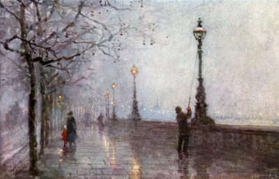 Die letzte Lampe, Thames Embankment von Rose Maynard Barton