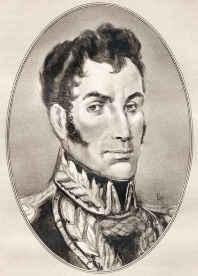 Simon Jose Antonio de la Santusima Trinidad Bolivar Palacios Ponte y Blanco, aus Living Biographies of Famous Men von Ross Gordon