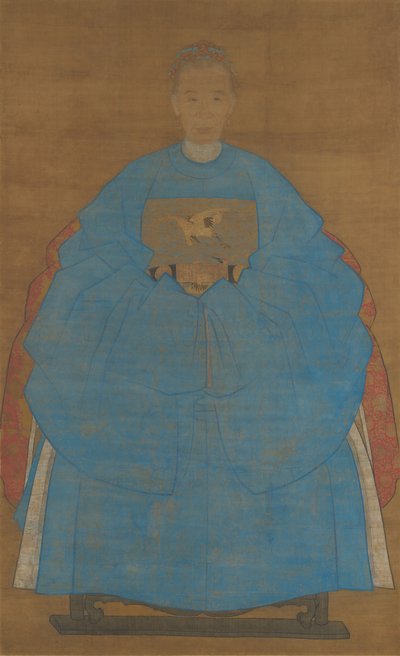 Porträt einer alten Dame, datiert xinyou 1561 oder 1621 von Ruan Zude