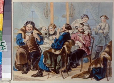 Tee und Zucker. Teetrinken in einer Taverne von Rudolf Kasimirovich Zhukovsky