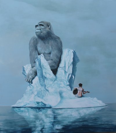 Gorilla auf Eisberg-Serenade von Rudolf Kosow