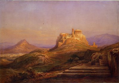 Blick auf die Akropolis vom Pnyx, 1863 von Rudolf Müller