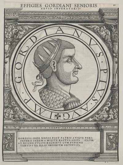 Römischer Kaiser Gordian I. (Druck) von Rudolph Wyssenbach
