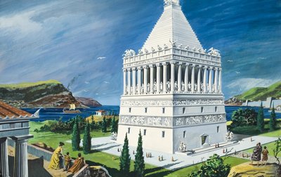 Das Mausoleum in Halikarnassos, fertiggestellt 353 v. Chr. von Ruggero Giovannini