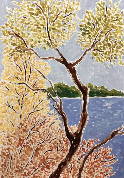 Herbstliche Seenlandschaft von Rushati Chowdhury
