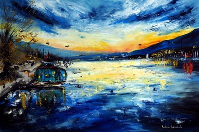 Abend am See in der Schweiz von Ruslana Levandovska