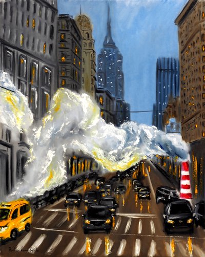 Abend in New York, 2023 von Ruslana Levandovska