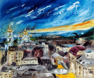 Kiew im Morgengrauen von Ruslana Levandovska