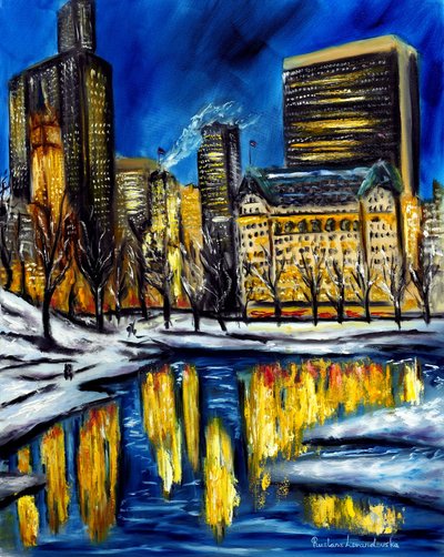 New York City Central Park im Winter von Ruslana Levandovska