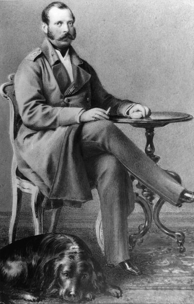 Porträt von Kaiser Alexander II. von Russland von Russian Photographer