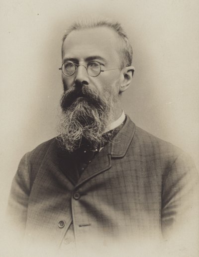 Porträt von Nikolai Rimsky-Korsakov von Russian Photographer