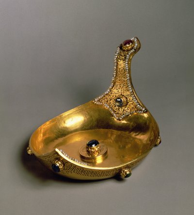 Kelle des Zaren Michail Feodorowitsch, Moskauer Kreml-Werkstätten, 1618 (Gold mit Perlen & Edelsteinen) von Russian School