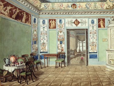 Neoklassisches etruskisches Frühstückszimmer, 1820 von Russian School