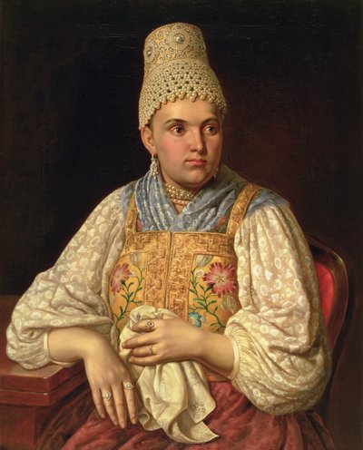 Porträt von Anna Petrovna Filatova, c.1840 von Russian School