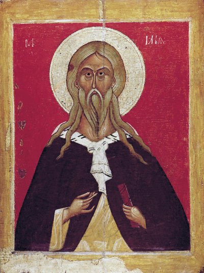 Der Prophet Elija, Ende 14. - Anfang 15. Jahrhundert von Russian icon.