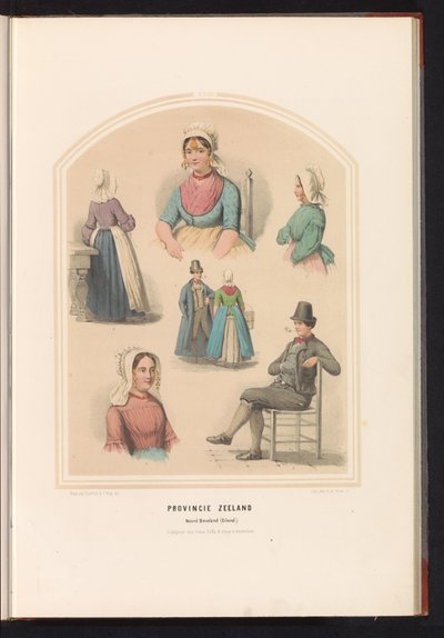 Kleidung von Noord-Beveland in Zeeland, 1857 von Ruurt de Vries