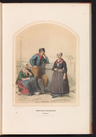 Klederdracht van Schokland in de provincie Overijssel, 1857 von Ruurt de Vries